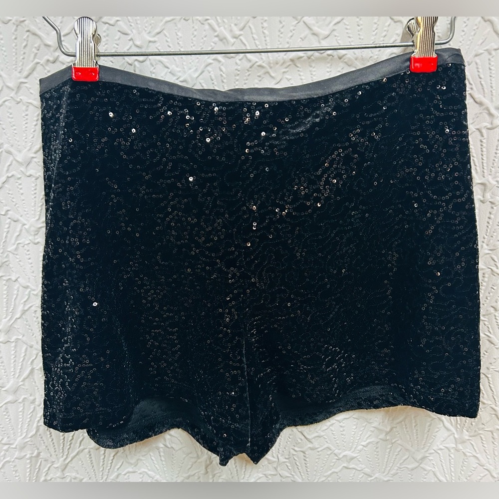 Mimi Chica Large Black Sequin Shorts